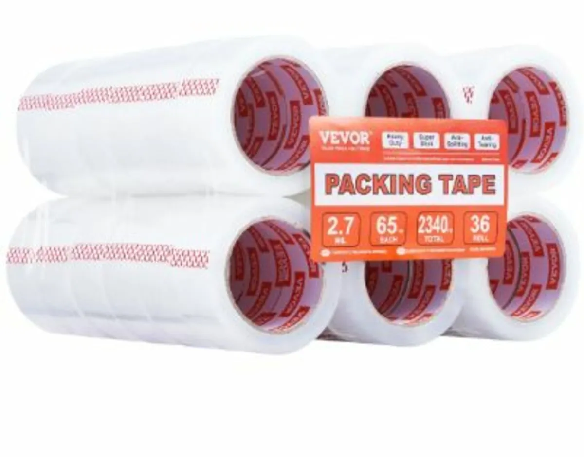 Packing Tape 36 Rolls 65 Yards Heavy Duty Clear - Image 1