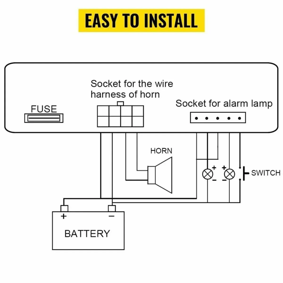 Car Warning Alarm 400W Fire Horn PA Speaker - Image 3