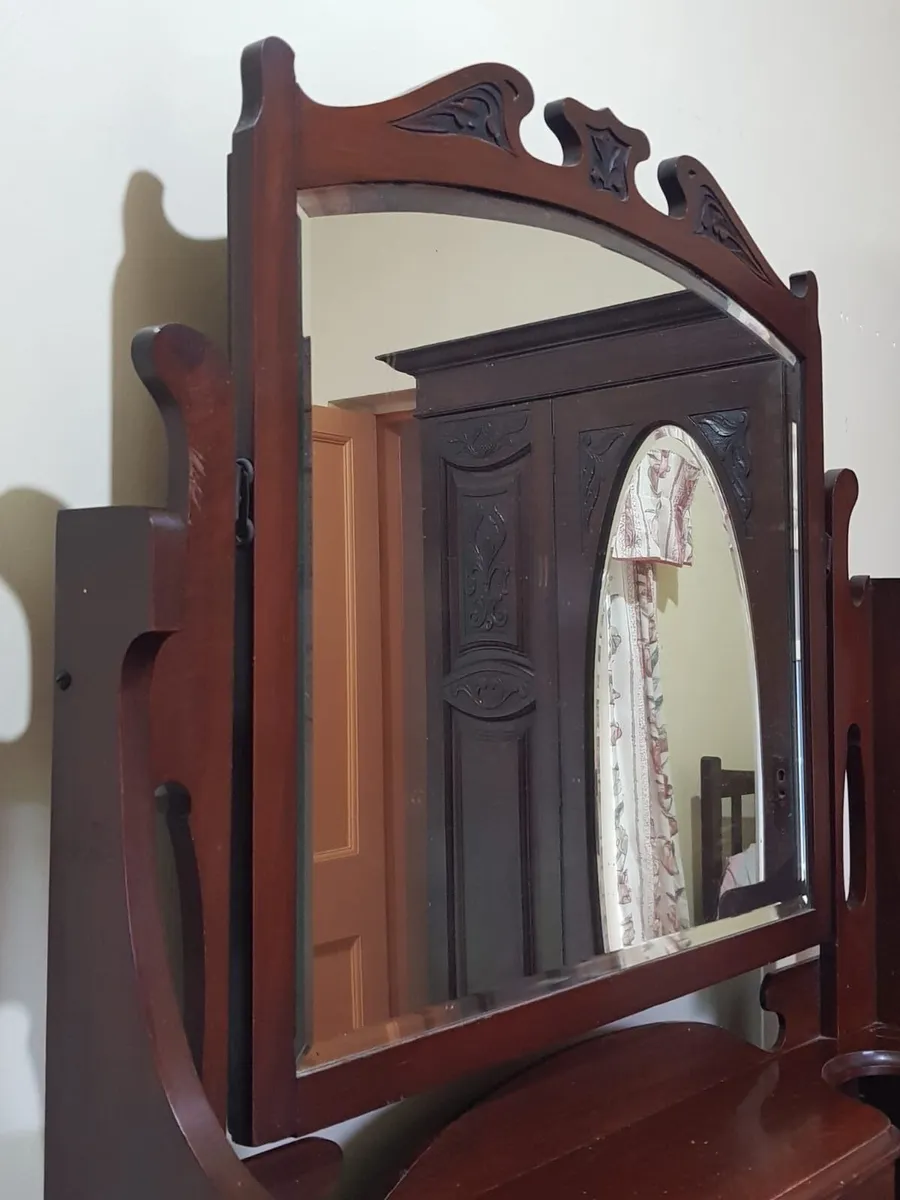 Solid Wood Dresser with Mirror - Image 3