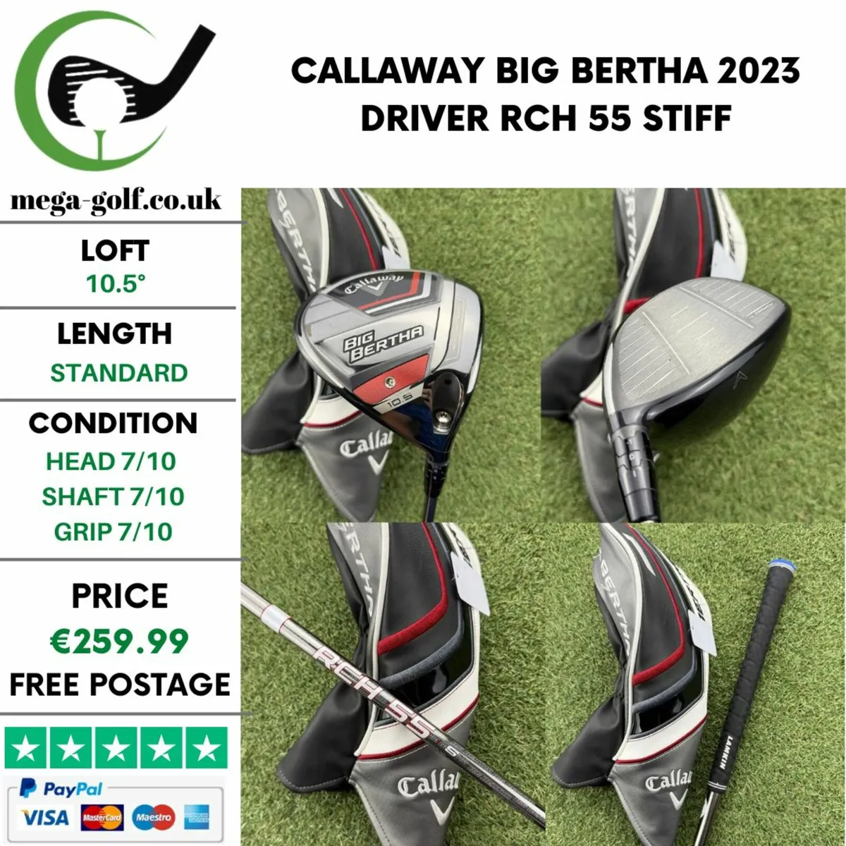 CALLAWAY BIG BERTHA 2023 DRIVER / 10.5° / STIFF - Image 1
