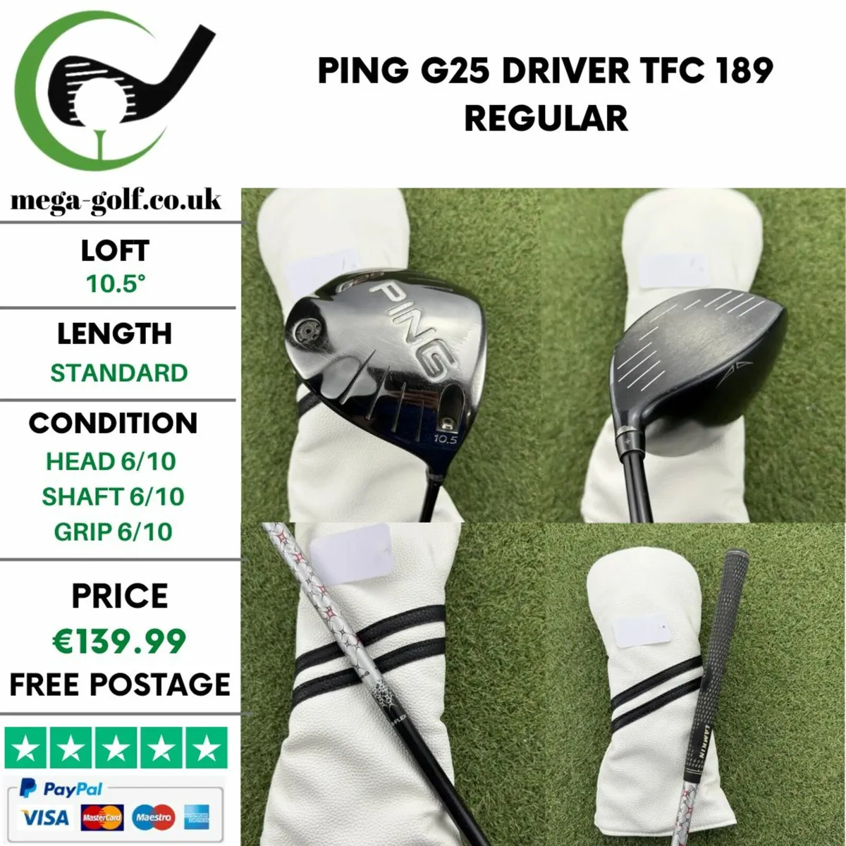 PING G25 DRIVER / 10.5° / TFC 189 REGULAR - Image 1