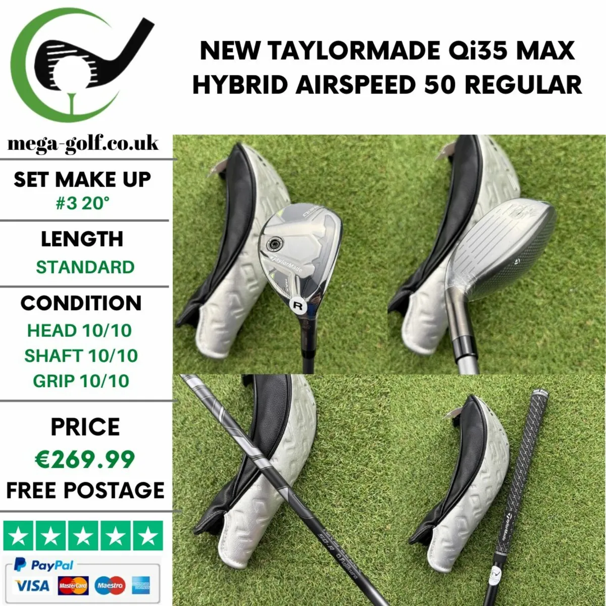 NEW TAYLORMADE Qi35 MAX HYBRID / #3 20° / REGULAR - Image 1
