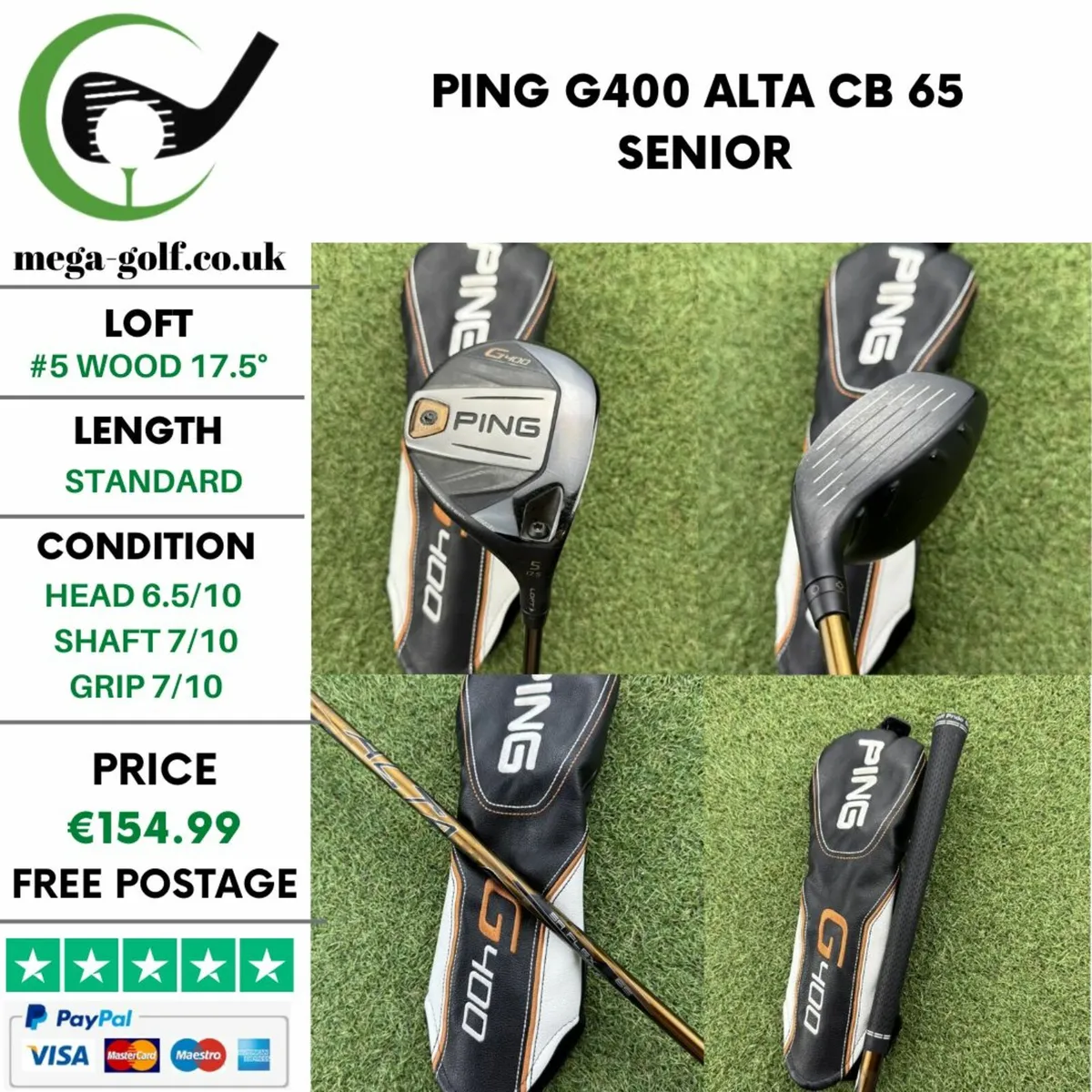 PING G400 #5 WOOD 17.5° / ALTA CB 65 SENIOR - Image 1