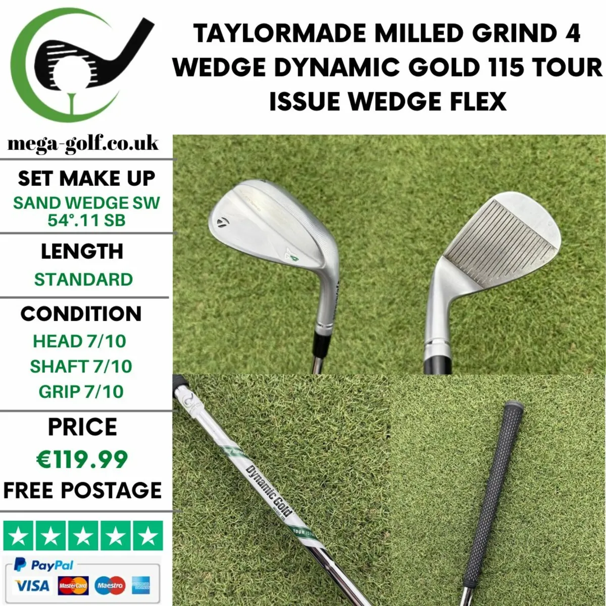 TAYLORMADE MILLED GRIND 4 WEDGE SW 54°.11 SB - Image 1