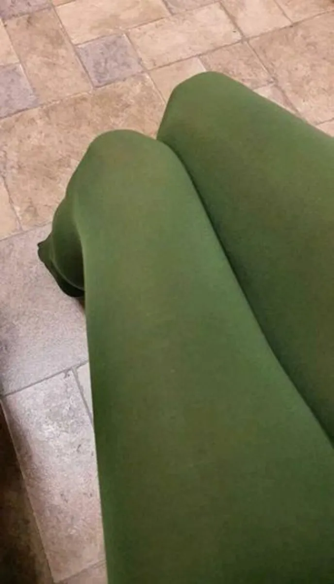 Sexy  dark olive green stretchy tights - Image 1