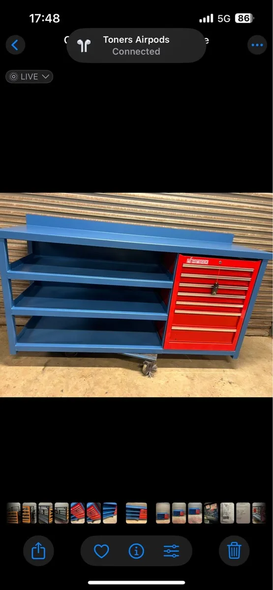 Heavy duty steel work bench - Image 4
