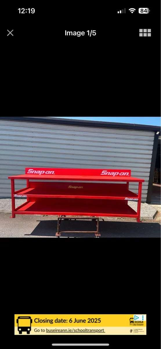Heavy duty steel work bench - Image 2