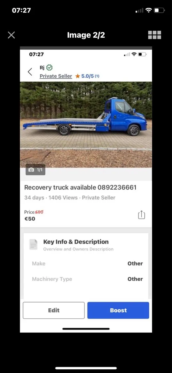 Recovery truck available 0892236661 - Image 2