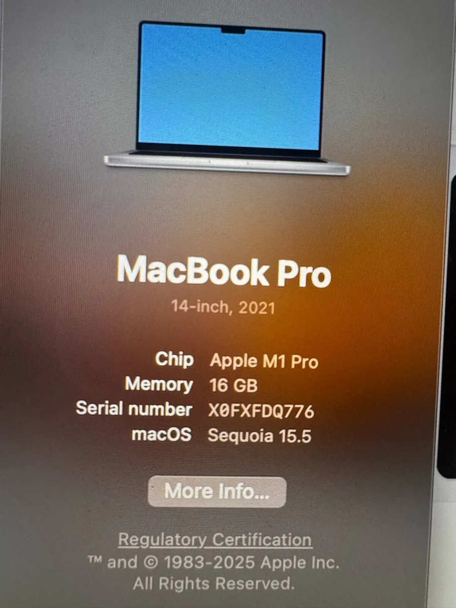 Macbook Pro M1 Pro 16 Gb Ram 512SSD - Image 3
