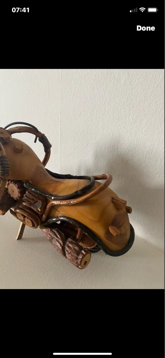 Handcrafted Harley Style Timber Motorcycle - Image 3