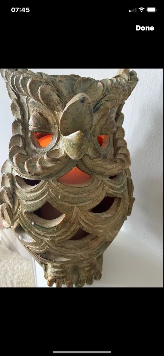 Hand Crafted Pottery Garden Lamp - Image 1