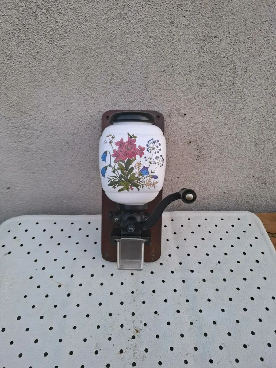 Floral wall coffee grinder postage possible