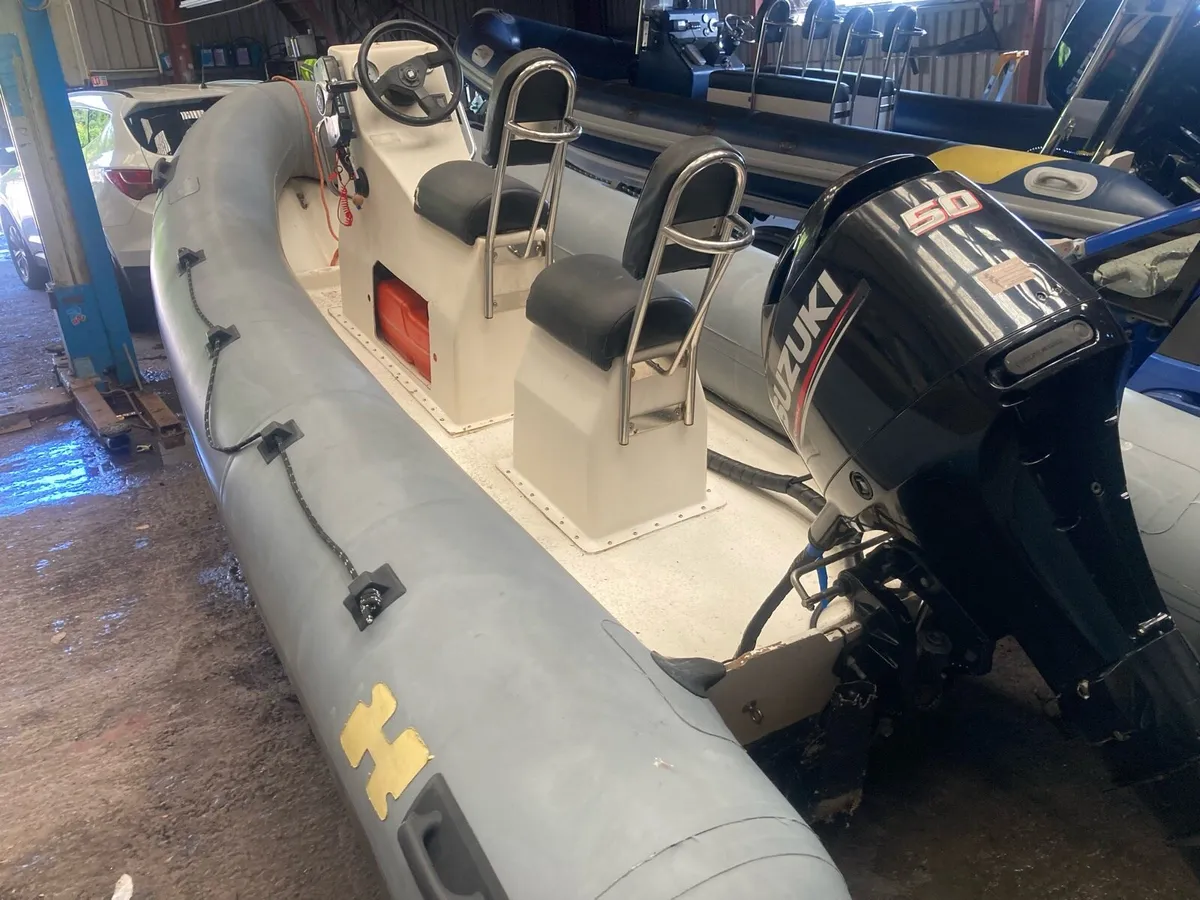 5.4 metre Humber rib,2017 50hp Suzuki and Trailer - Image 2