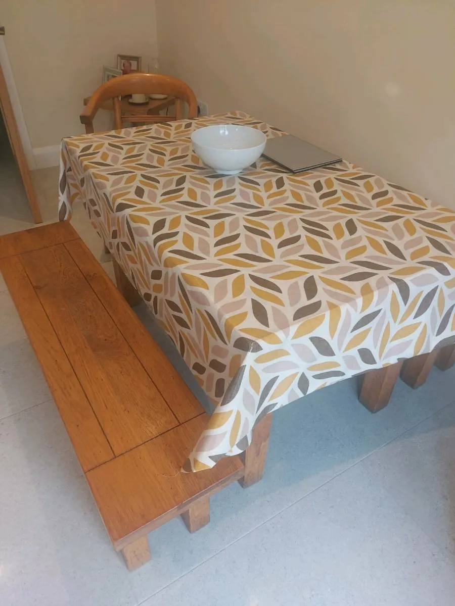 Kitchen table  with two benches - Image 2