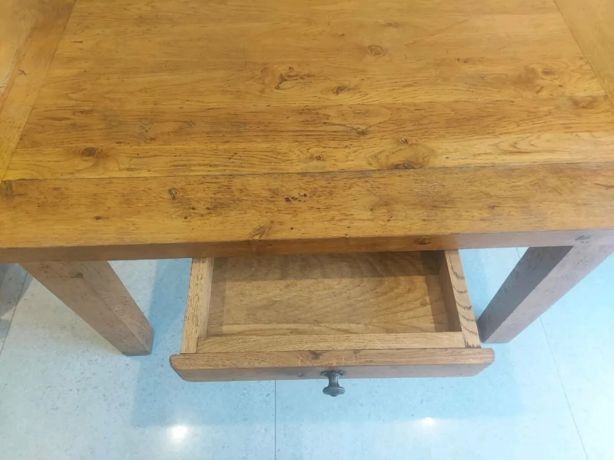 Kitchen table  with two benches - Image 4