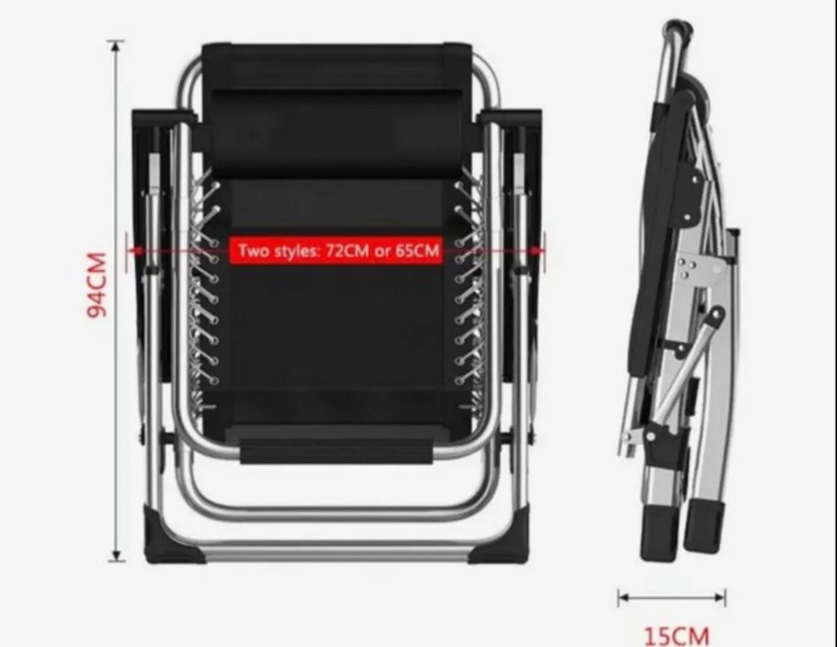 2 Garden terrace camping chairs - Image 4