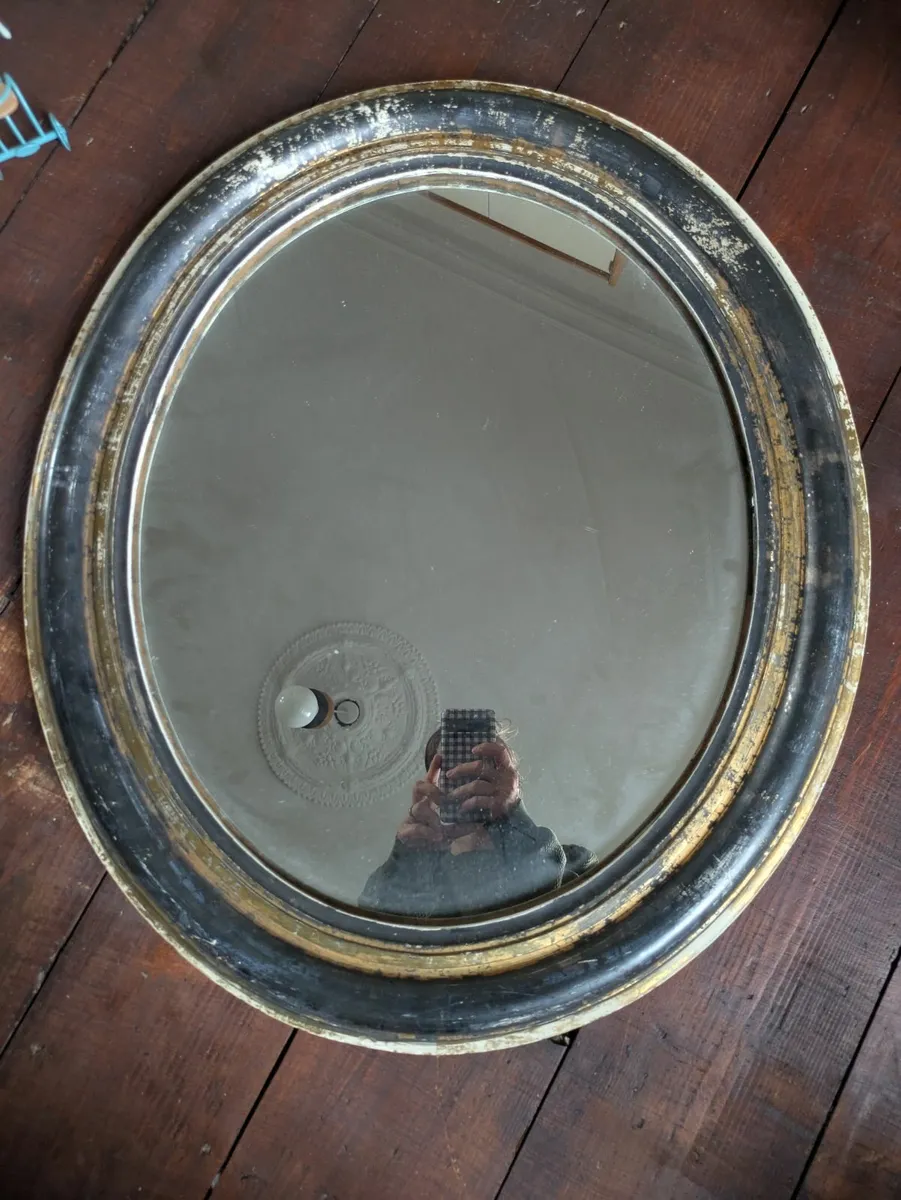 Wood vintage mirror - Image 1