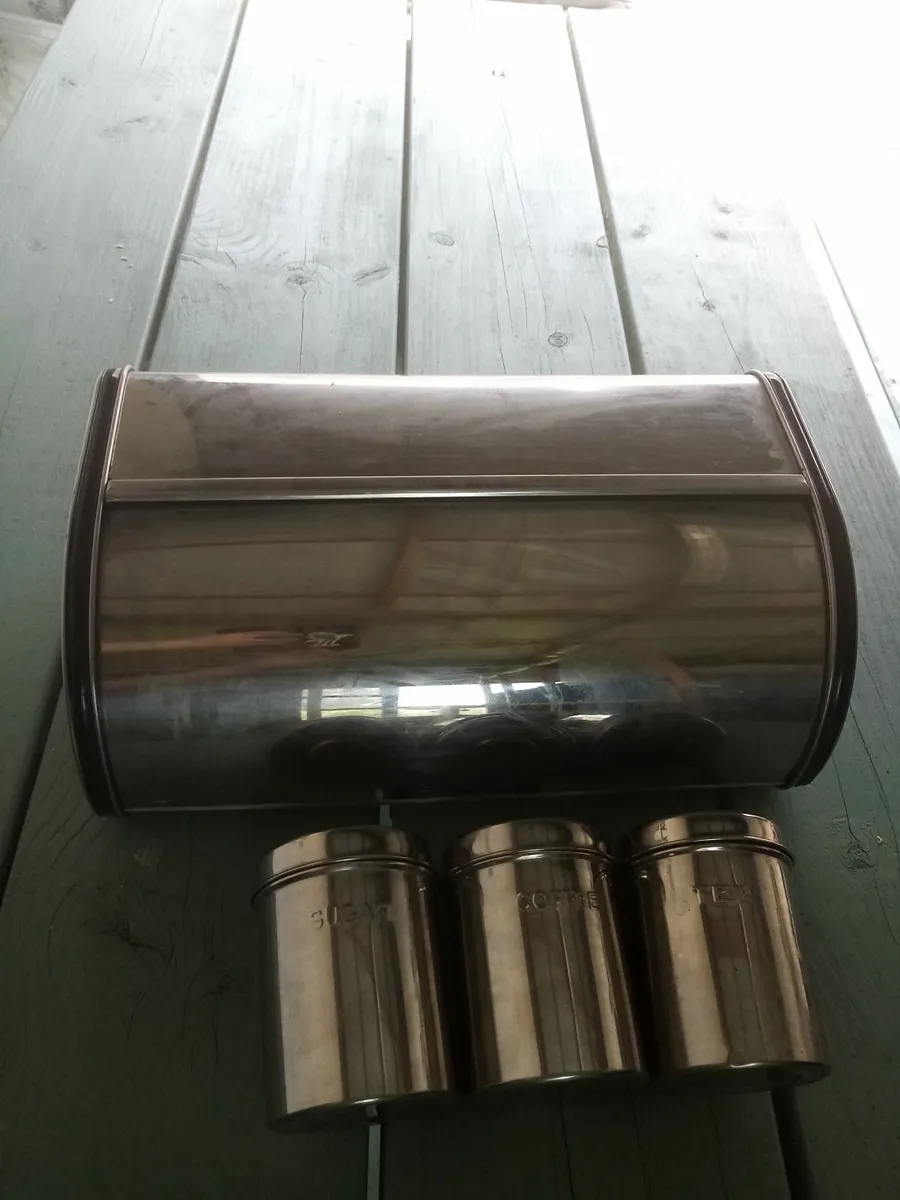 Breadbin and tea cannisters - Image 1