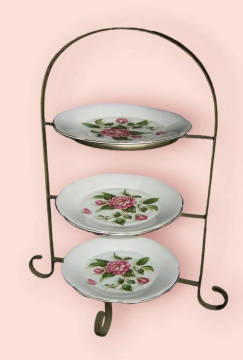 Vintage 3-tiered cake stand - Image 2