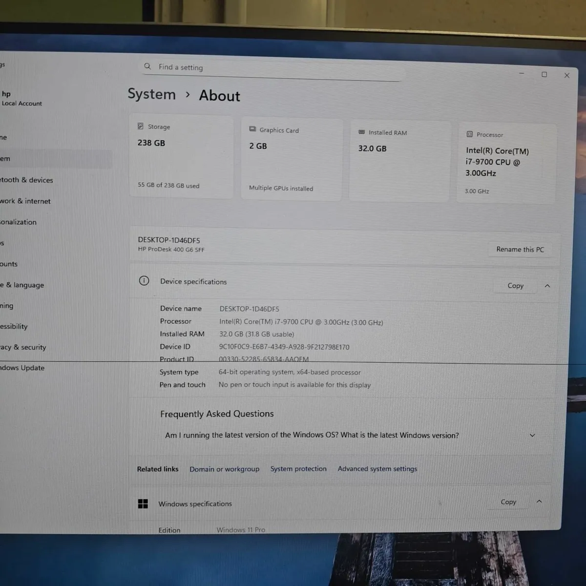 Hp Prodesk 400 G6 Sff Desktop | I7-9700 Amd Radeon - Image 2