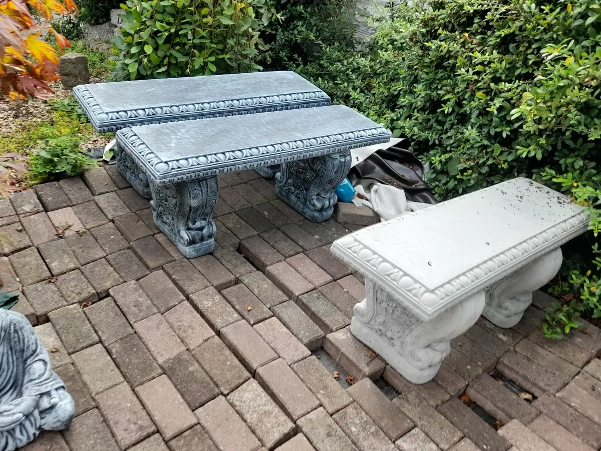 Garden Benches and Angel Bird Baths - Only 85 Each - Image 2
