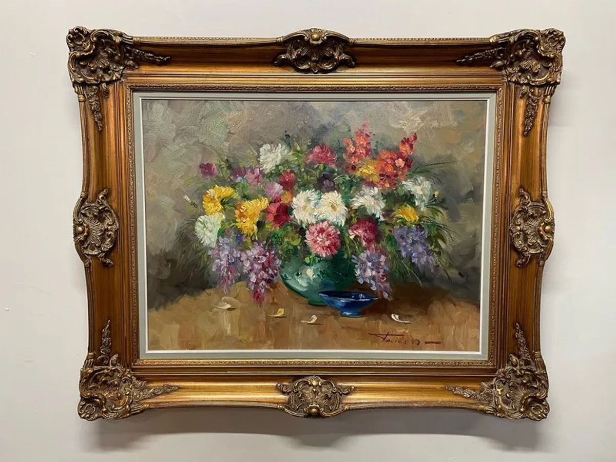 Oil on Canvas by Jean Jacques Foulon "Still Life" - Image 1