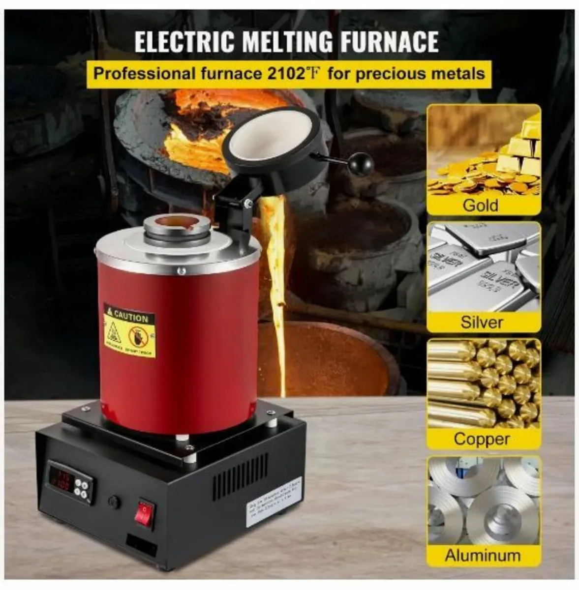Electric Melting Furnace, 3KG Digital - Image 2