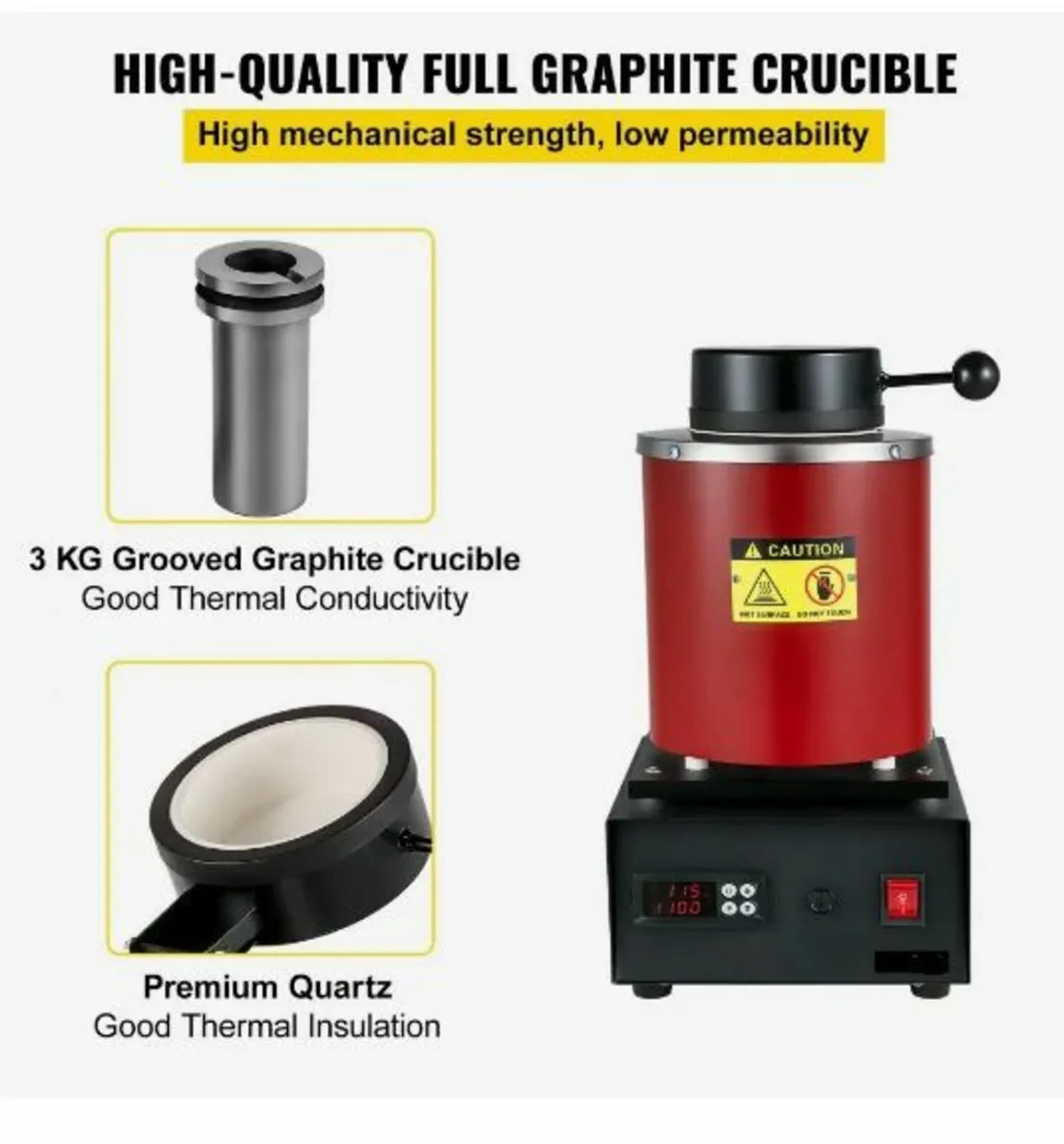 Electric Melting Furnace, 3KG Digital - Image 3