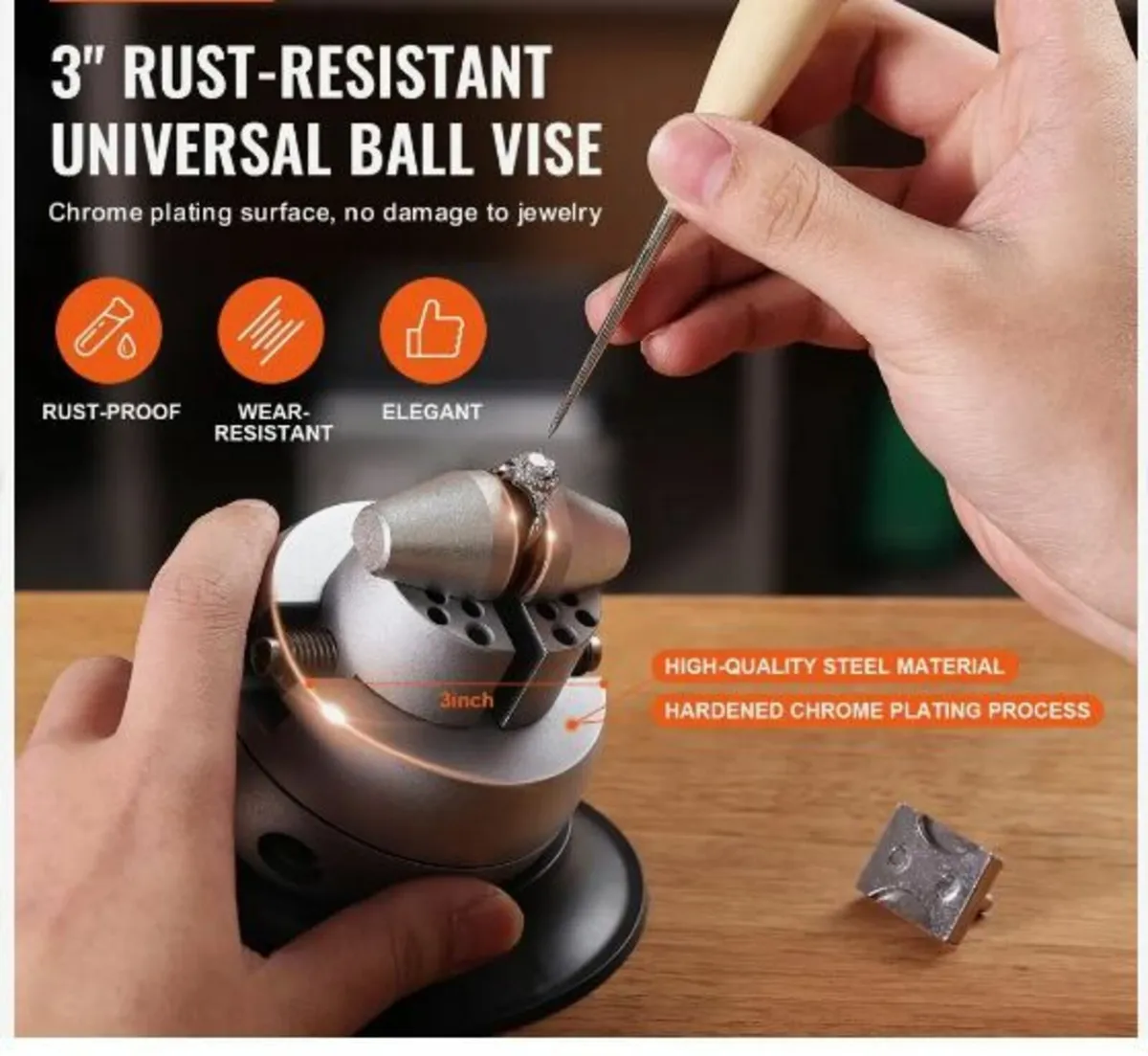 Ball Vise, 7.6 cm Engraving Setting Tool - Image 2