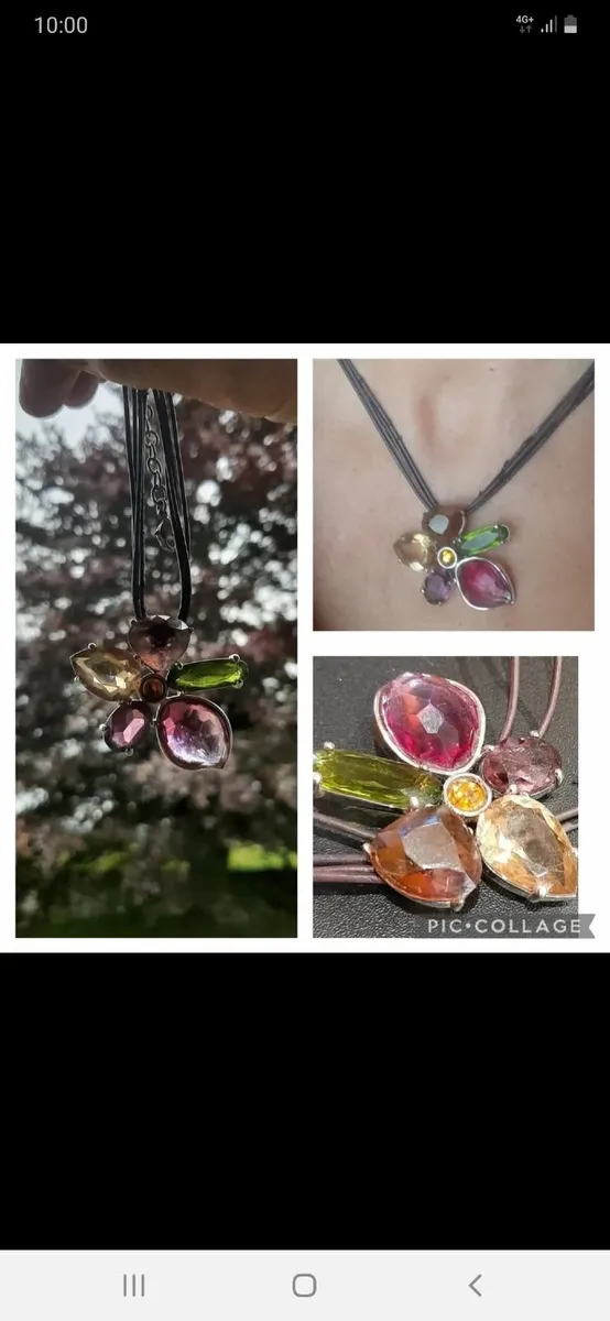 Vintage Swarovski flower pendant preloved - Image 1