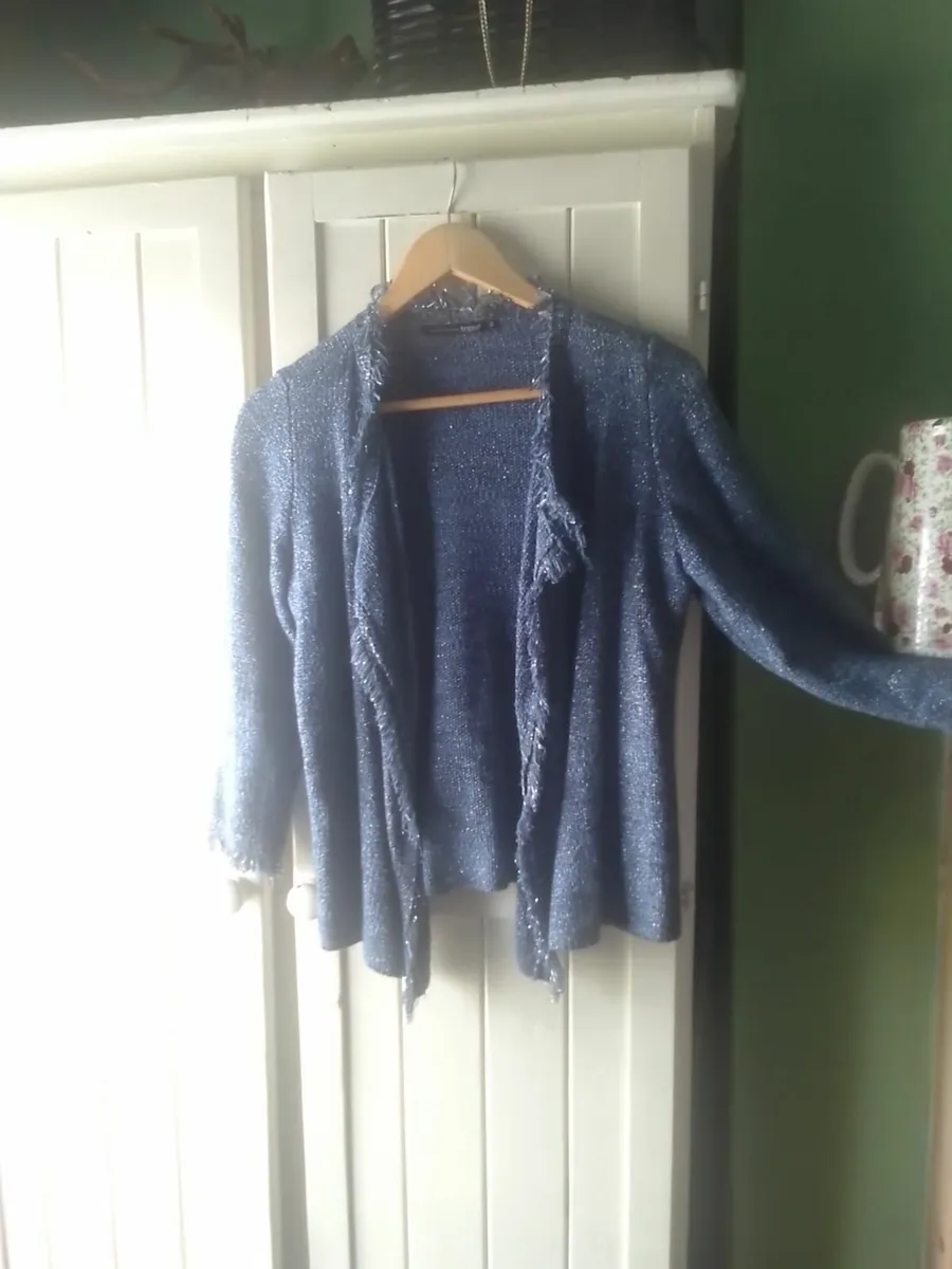 TREND BLUE COTTOSPARKLE CARDIGAN SIZE 12 - Image 3