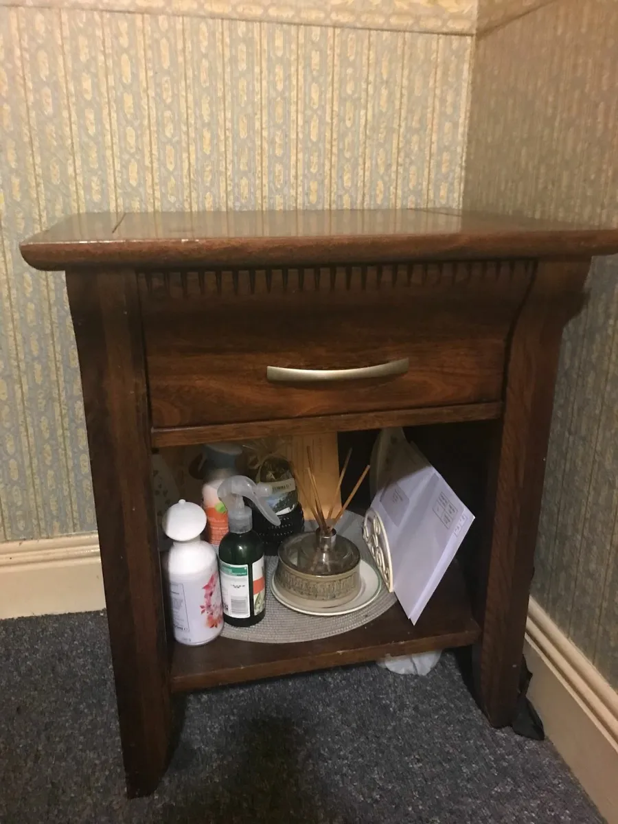 Side table solid wood cabinet - Image 1