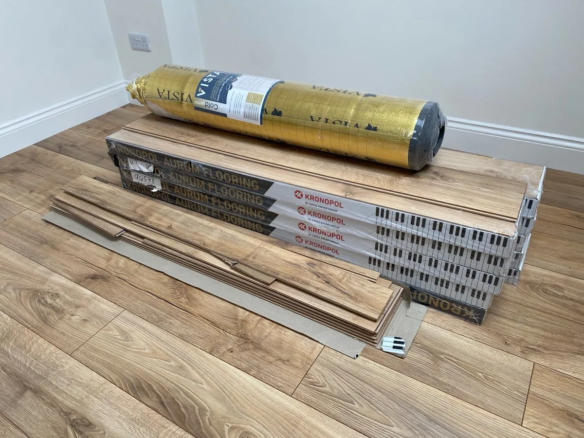 Laminate flooring. Mint Oak + 1 roll underlay - Image 1