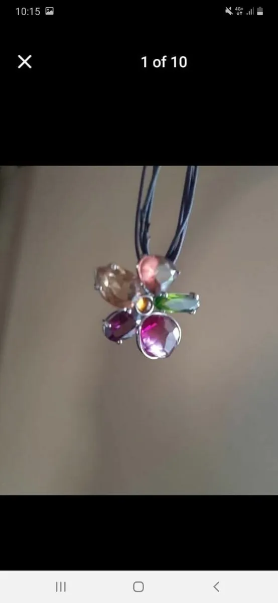 Vintage Swarovski flower pendant preloved - Image 3