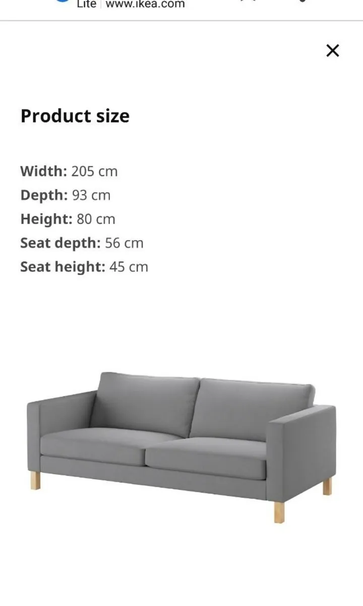 Ikea 3 seater sofa - Image 4