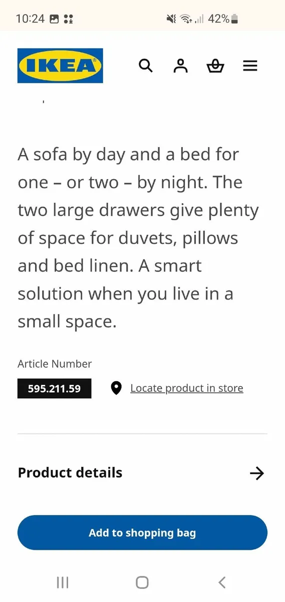 Ikea sofa bed - Image 4