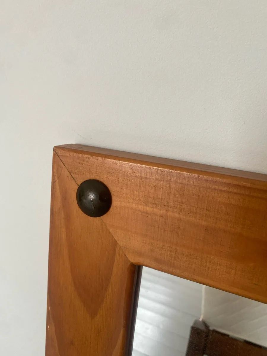 Solid wooden framed mirror. - Image 2