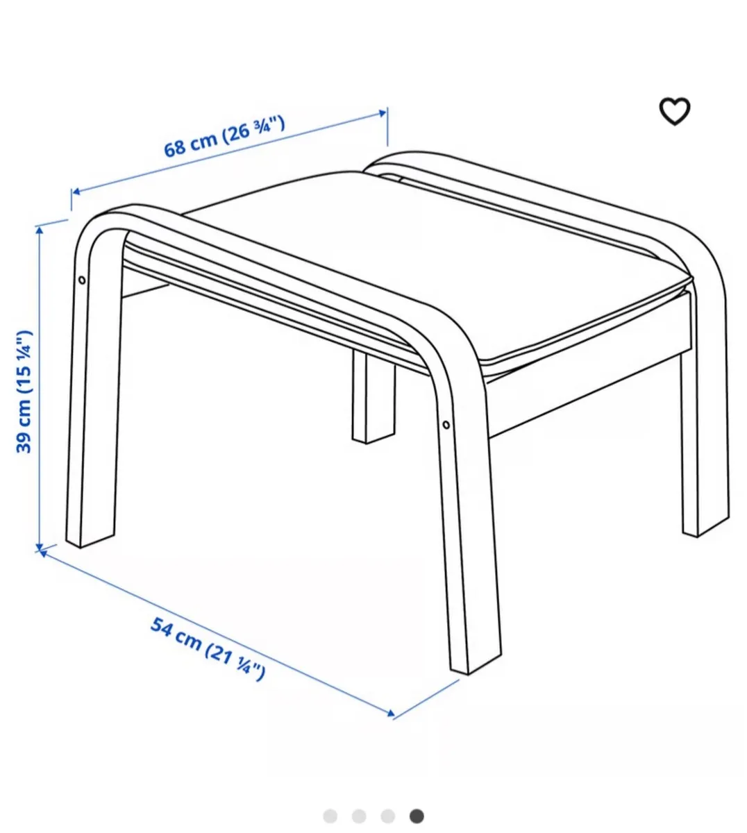 IKEA POANG Foot stool - Image 3