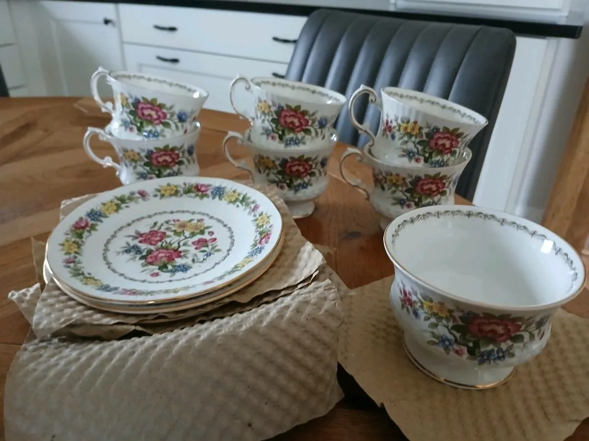 2 staffordshire china tea sets - Image 1