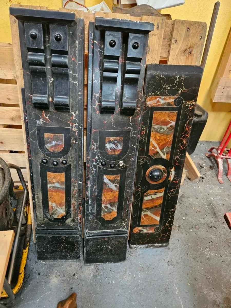 Antique Marbalised Slate Fireplace - Image 1