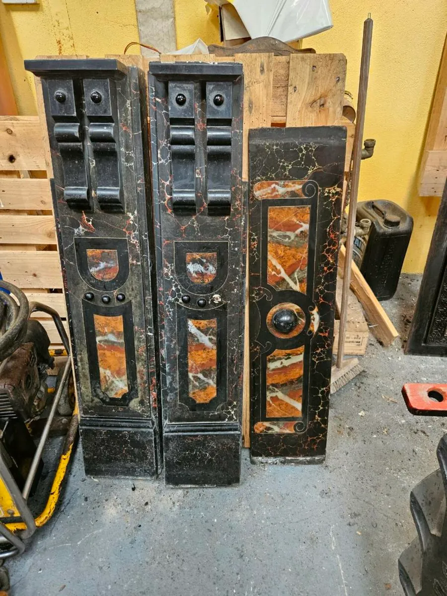 Antique Marbalised Slate Fireplace - Image 2