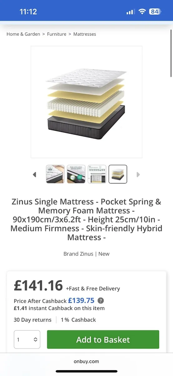 New Single Bed Mattress - Image 3