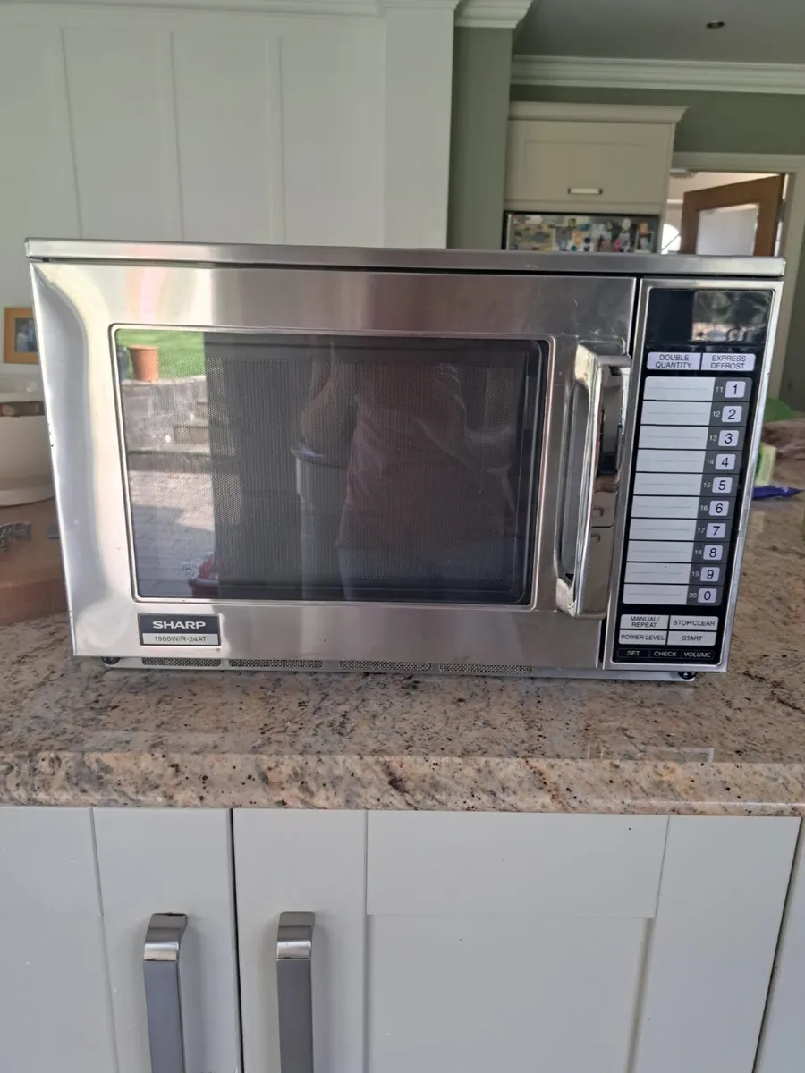 Sharp R24AT Stainless Steel Microwave - Image 1
