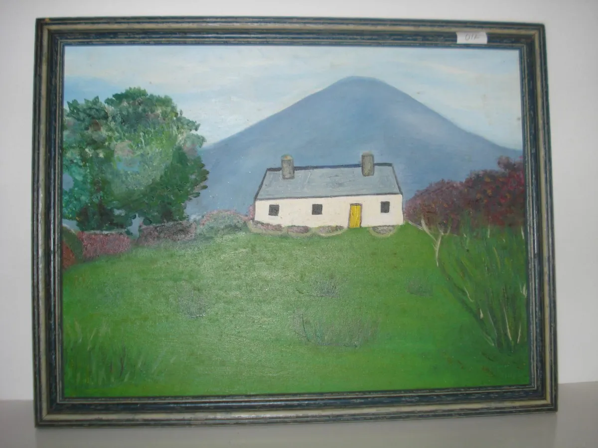 IRISH THATCHED COTTAGES ORIGINAL PAINTINGS X 3. - Image 2