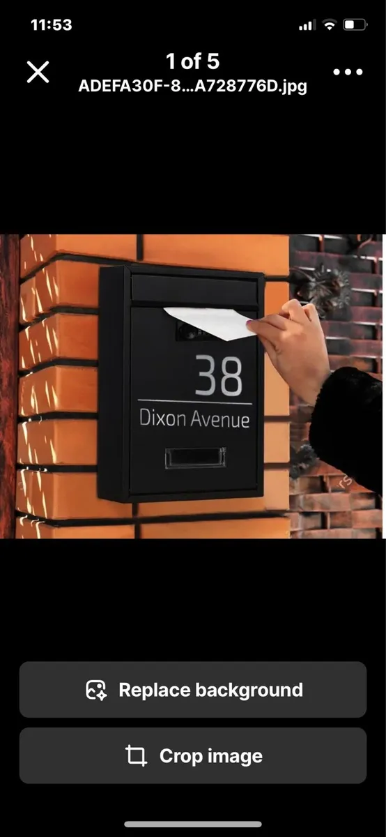 Personalised Letter Box Post Box Wall Mounted - Image 1