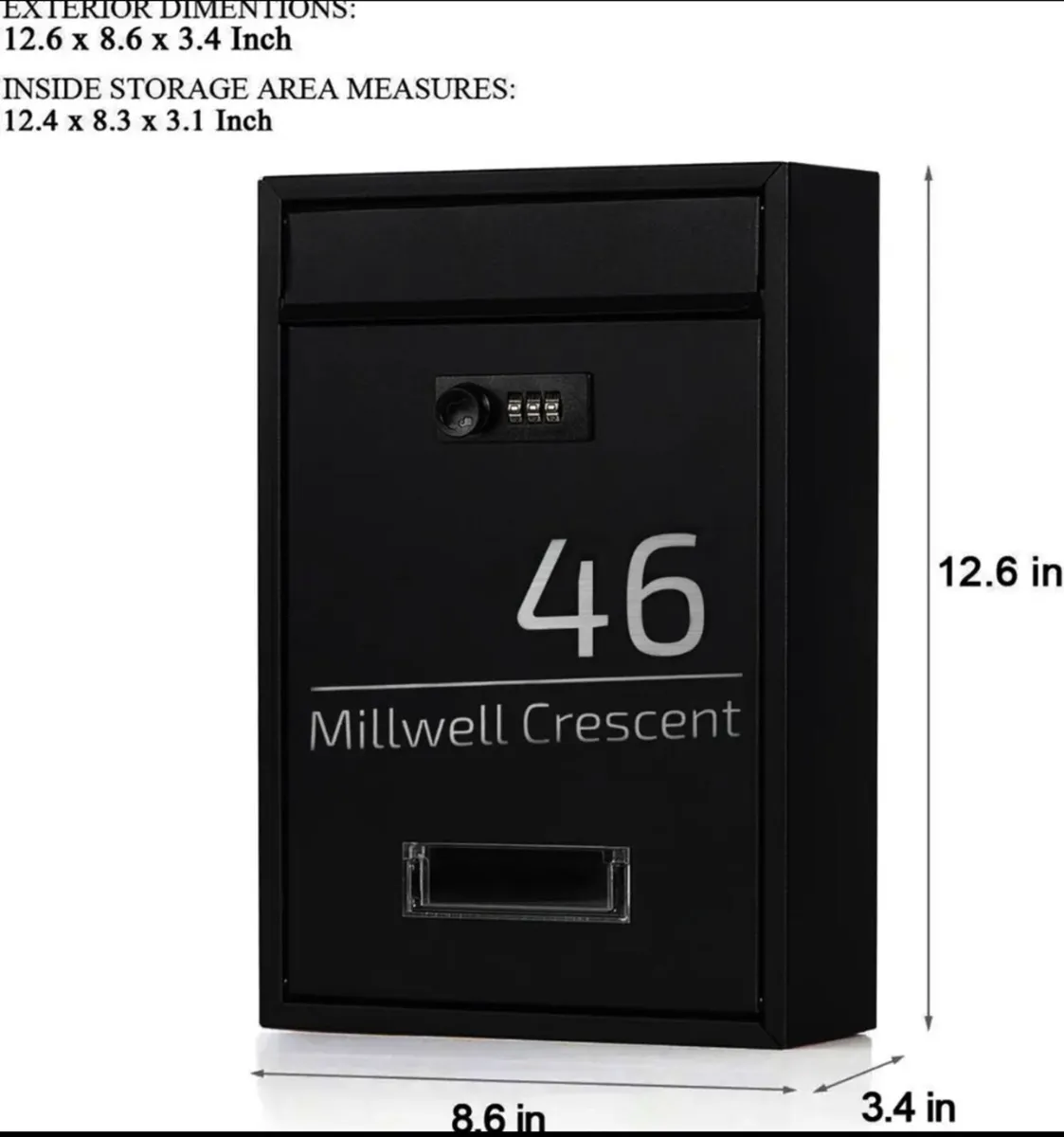 Personalised Letter Box Post Box Wall Mounted - Image 2