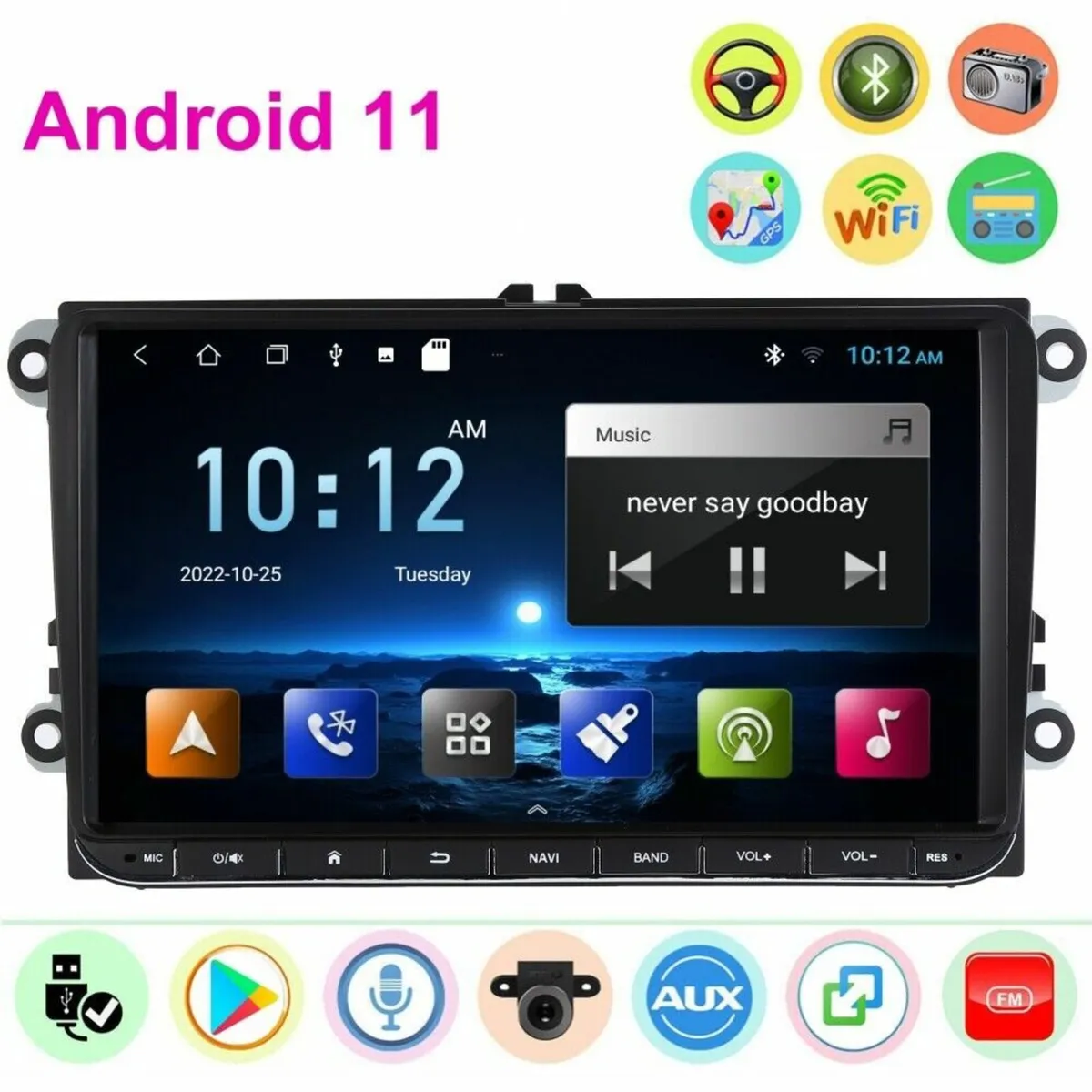 For VW GOLF MK5 MK6 9" Apple Carplay Car Stereo - Image 3