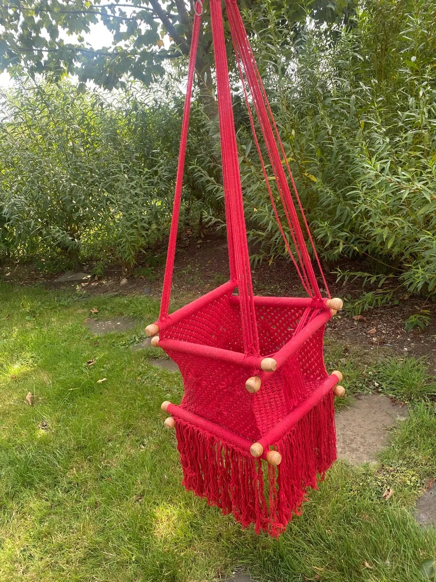 Hand crocheted baby/toddler swing chair - Image 1