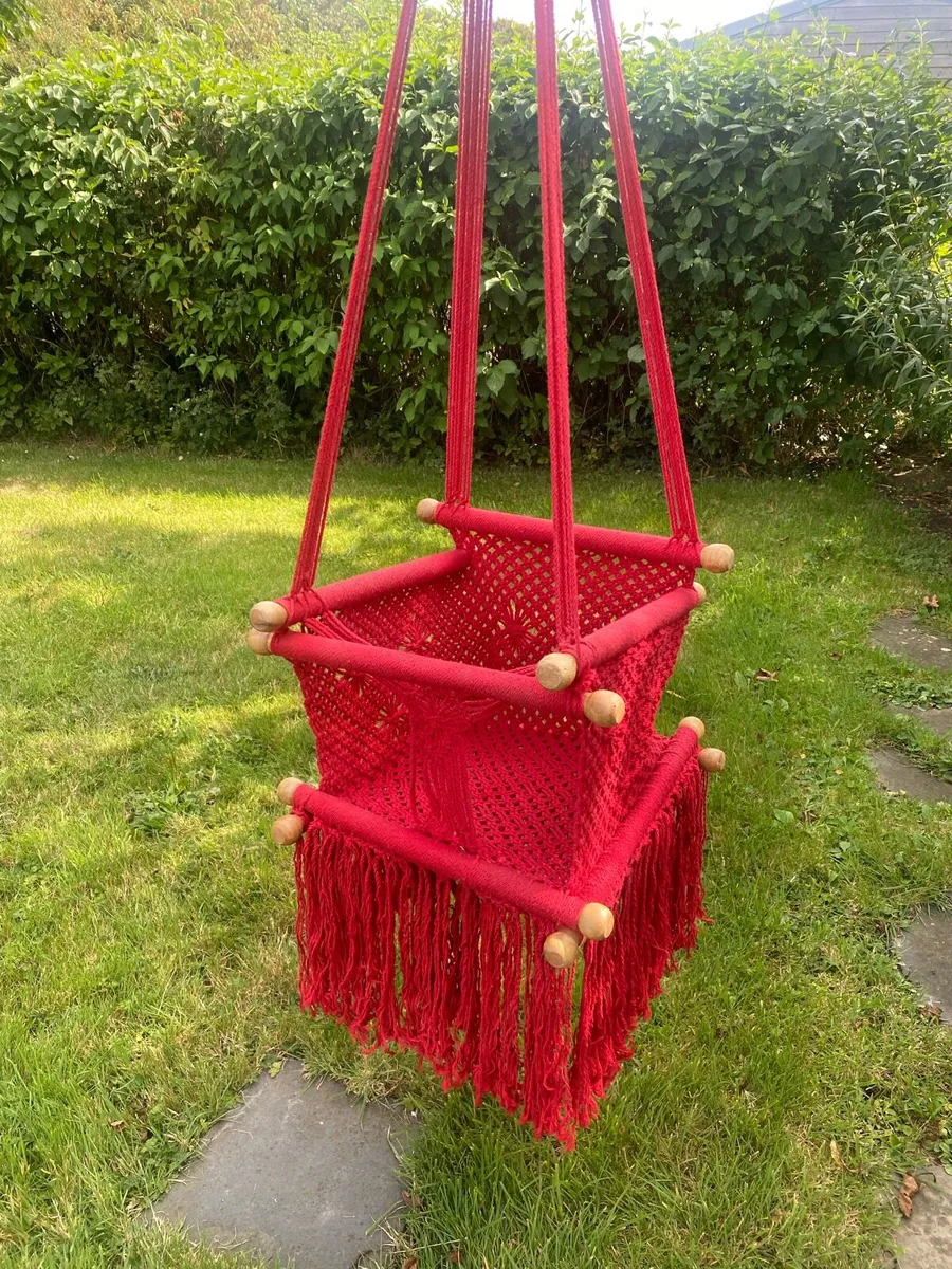Hand crocheted baby/toddler swing chair - Image 2
