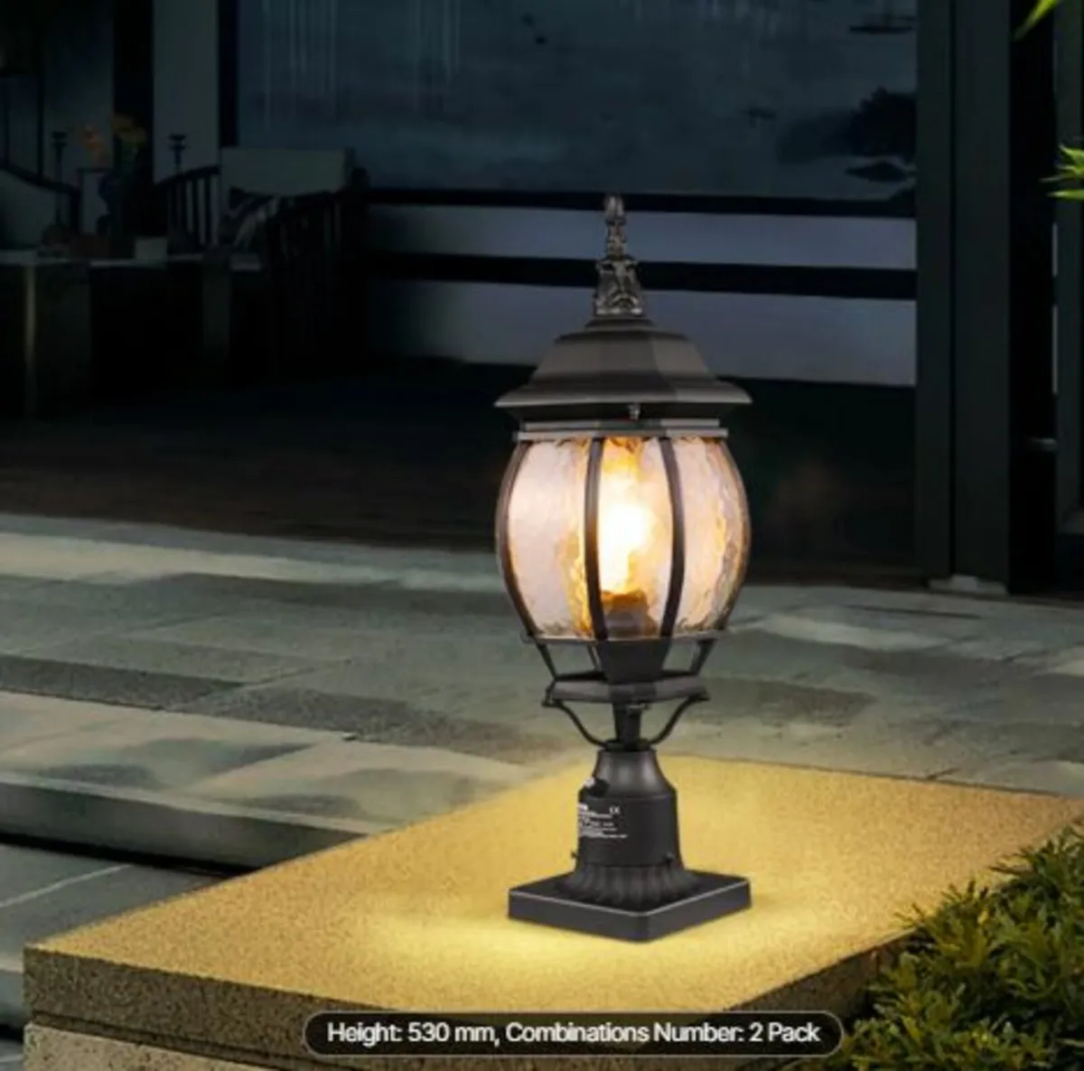 2 PCs Dusk to Dawn Outdoor Lamp Post Light - Image 2